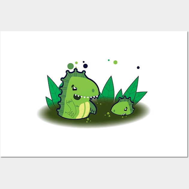 Just a Cute Swamp Monsters Wall Art by Dmytro